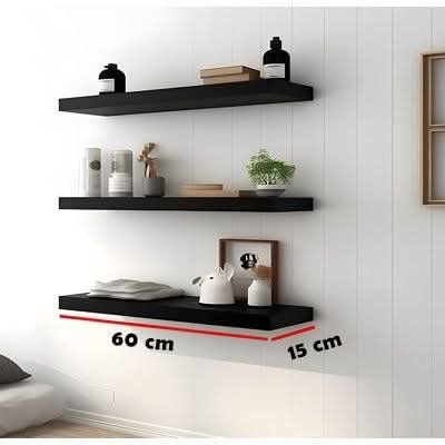 طقم من 3 أرفف للحائط بتصميم عصري وألوان متعددة